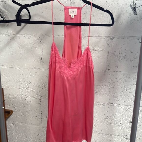 Cami NYC Tank - Pink Lace Spaghetti Strap Top - NEVER WORN - Size Small - Picture 1 of 4